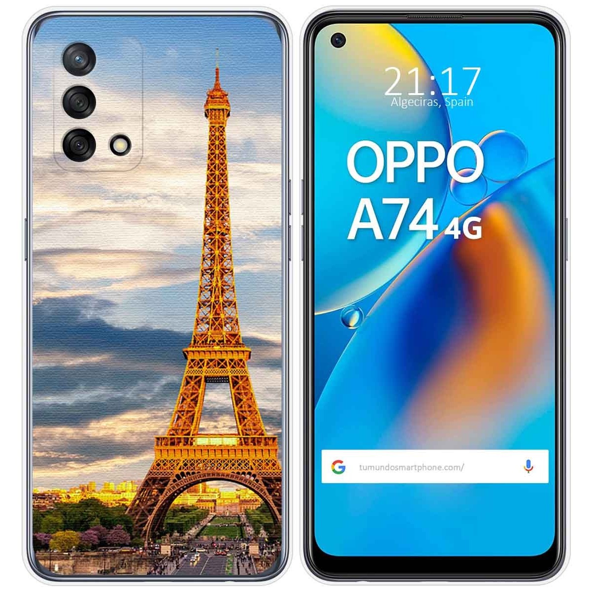 Funda Gel Tpu para Oppo A74 4G diseño Paris Dibujos