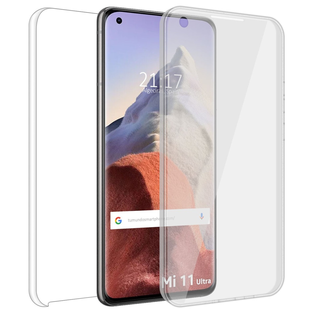 Funda Doble Transparente Pc + Tpu Full Body 360 para Xiaomi Mi 11 Ultra 5G