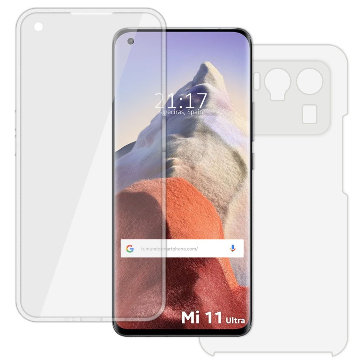Funda Doble Transparente Pc + Tpu Full Body 360 para Xiaomi Mi 11 Ultra 5G