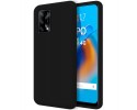 Funda Silicona Líquida Ultra Suave para Oppo A74 4G color Negra