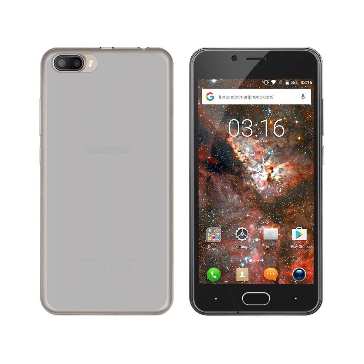 Funda Gel Tpu para Doogee Shoot 2 Color Transparente