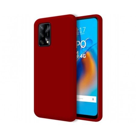 Funda Silicona Líquida Ultra Suave para Oppo A74 4G color Roja