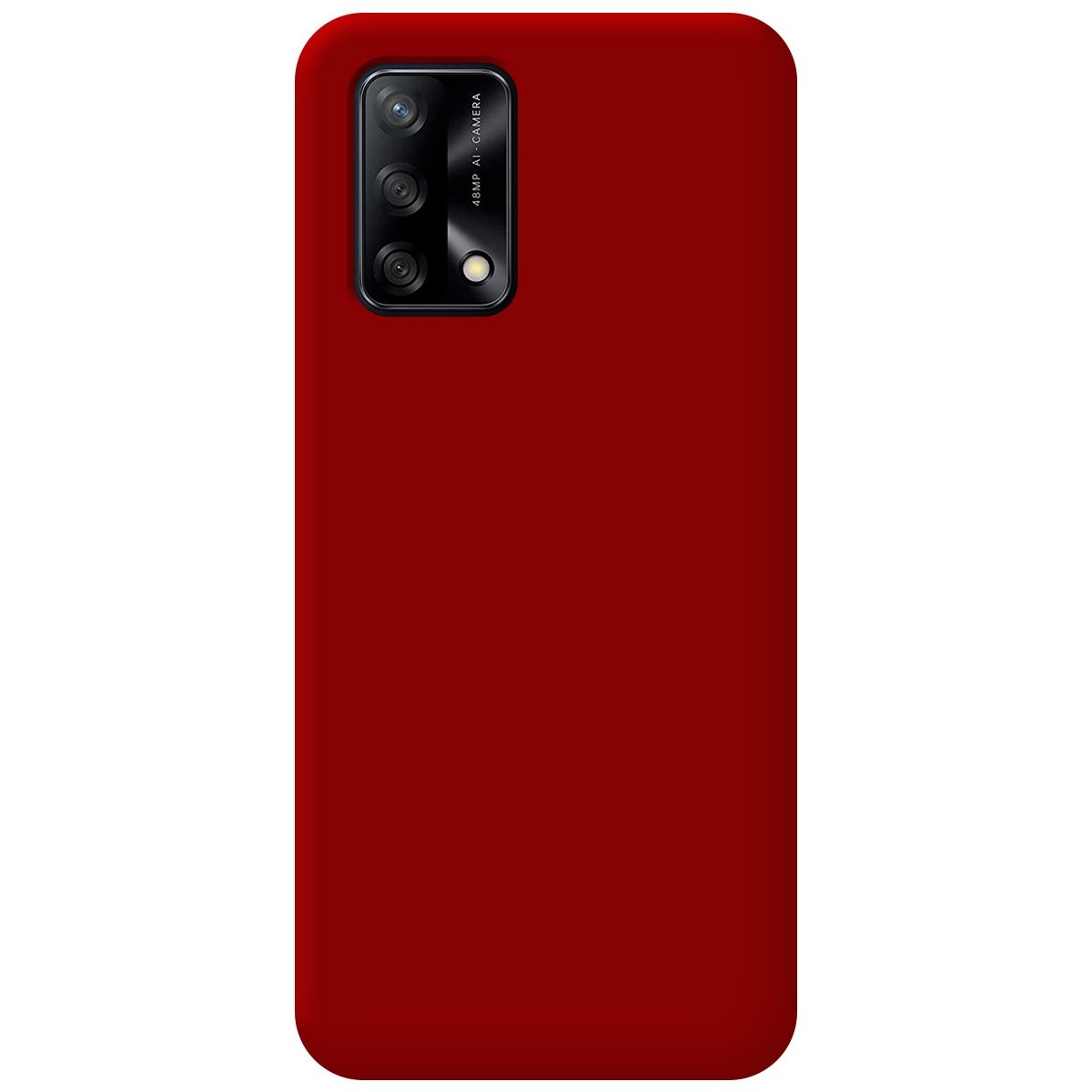 Funda Silicona Líquida Ultra Suave para Oppo A74 4G color Roja