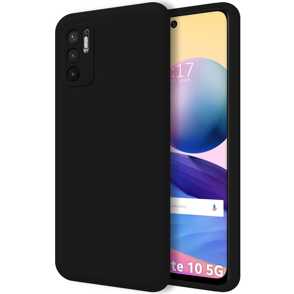 Funda Silicona Líquida Ultra Suave para Xiaomi Redmi Note 10 5G / POCO M3 PRO 5G color Negra