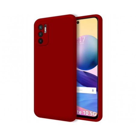 Funda Silicona Líquida Ultra Suave para Xiaomi Redmi Note 10 5G / POCO M3 PRO 5G color Roja