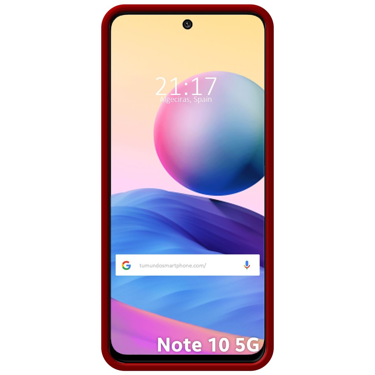 Funda Silicona Líquida Ultra Suave para Xiaomi Redmi Note 10 5G / POCO M3 PRO 5G color Roja