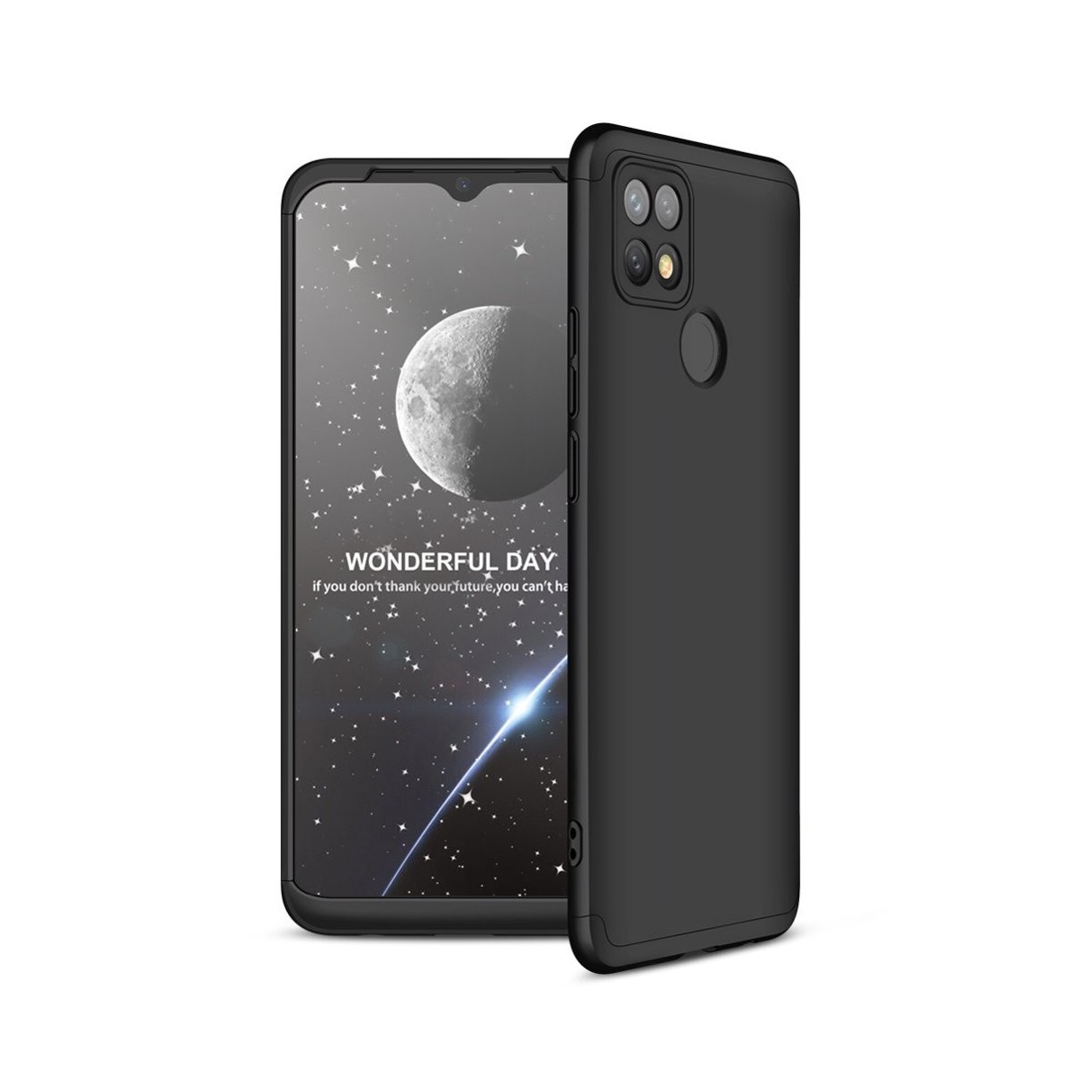 Funda Carcasa GKK 360 para Oppo A15 color Negra