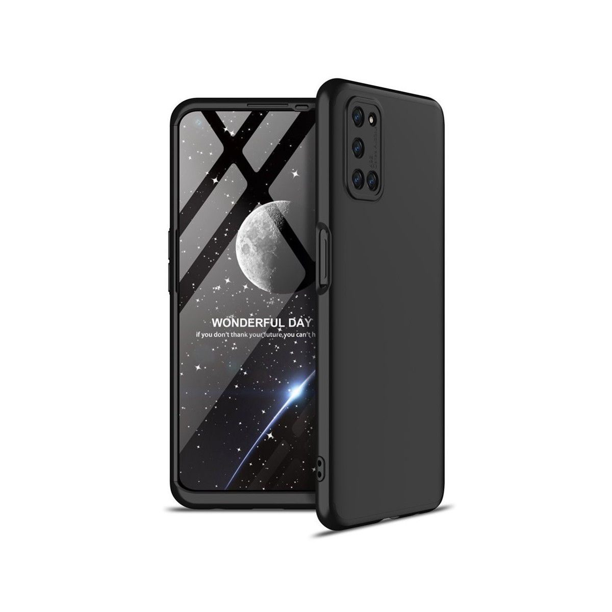 Funda Carcasa GKK 360 para Oppo A52 / A72 color Negra