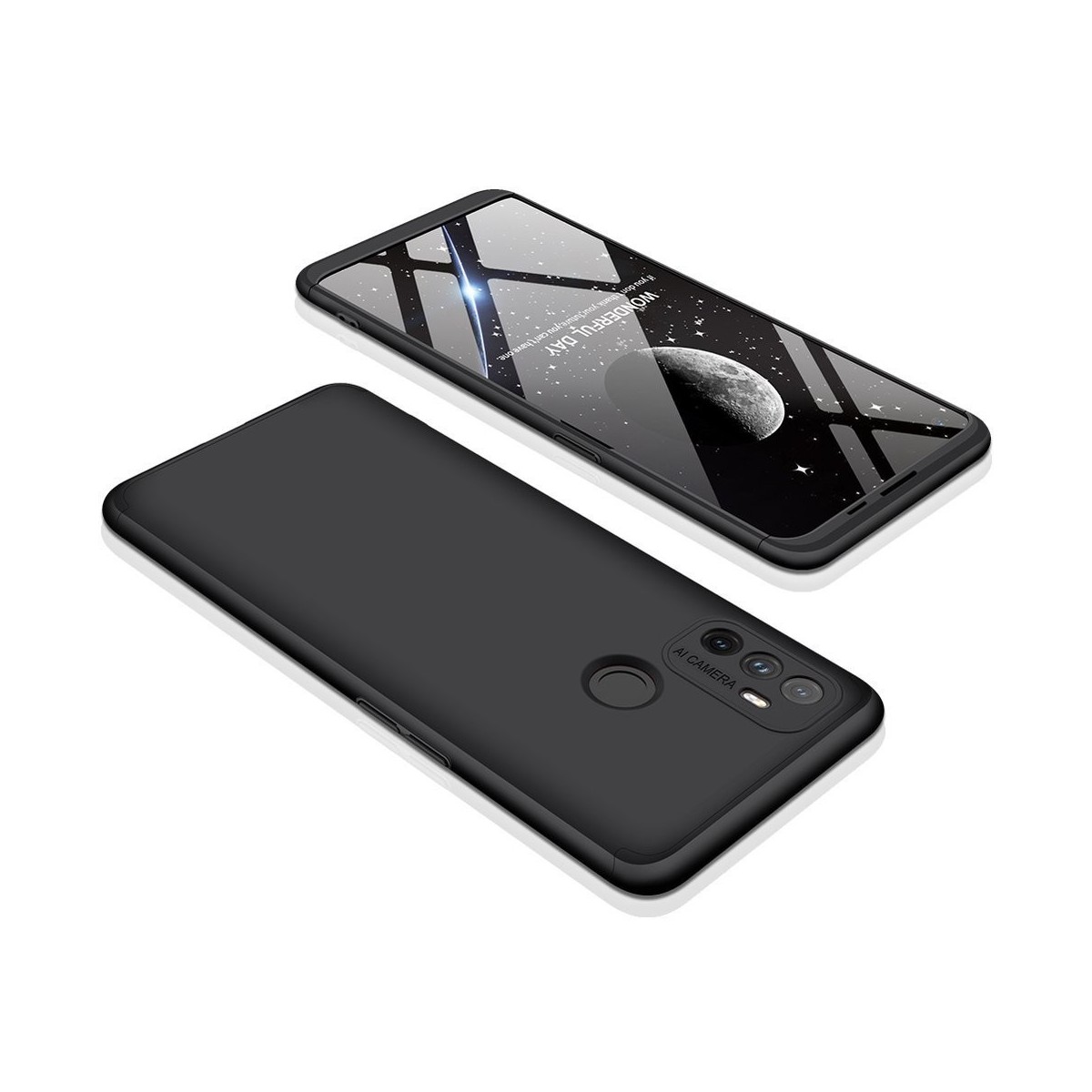 Funda Carcasa GKK 360 para Oppo A53 / A53s color Negra