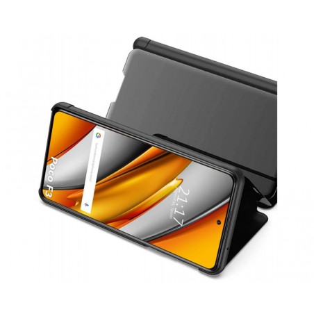 Funda Flip Cover Clear View para Xiaomi POCO F3 5G / Mi 11i 5G color Azul