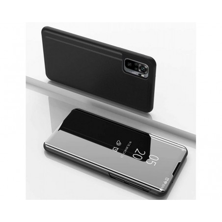 Funda Flip Cover Clear View para Xiaomi POCO F3 5G / Mi 11i 5G color Negra
