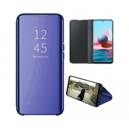 Funda Flip Cover Clear View para Xiaomi Redmi Note 10 / 10S color Azul