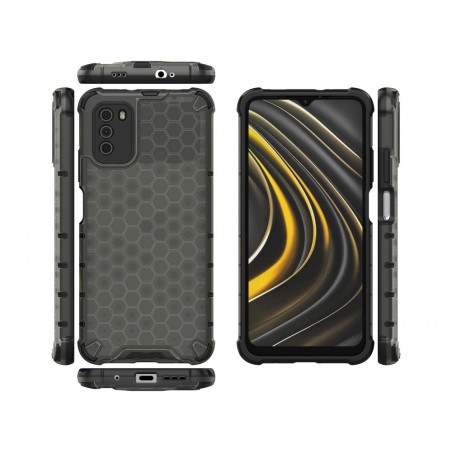 Funda Tipo Honeycomb Armor (Pc+Tpu) Transparente para Xiaomi POCO M3