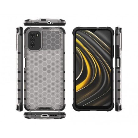 Funda Tipo Honeycomb Armor (Pc+Tpu) Negra para Xiaomi POCO M3