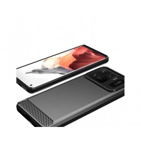 Funda Gel Tpu Tipo Carbon Negra para Xiaomi Mi 11 Ultra 5G