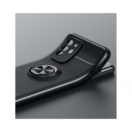 Funda Magnetica Soporte con Anillo Giratorio 360 para Oppo A94 5G Azul