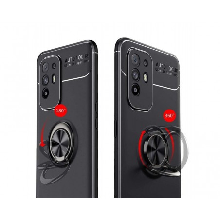 Funda Magnetica Soporte con Anillo Giratorio 360 para Oppo A94 5G Negra