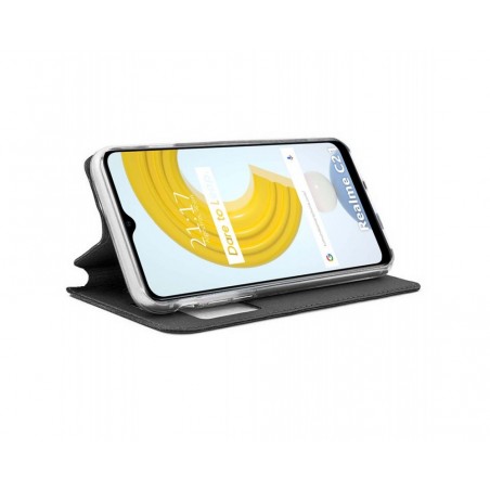 Funda Libro Soporte con Ventana para Realme C21 color Negra