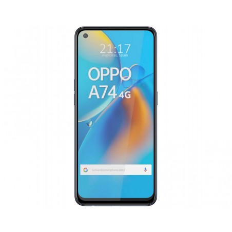 Protector Cristal Templado Completo 5D Full Glue Negro para Oppo A74 4G Vidrio