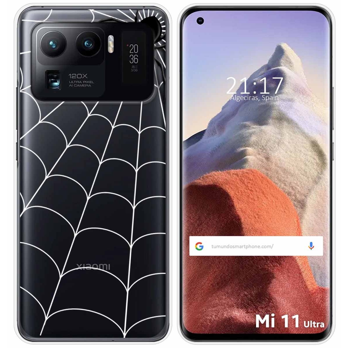 Funda Gel Transparente para Xiaomi Mi 11 Ultra 5G diseño Araña Dibujos