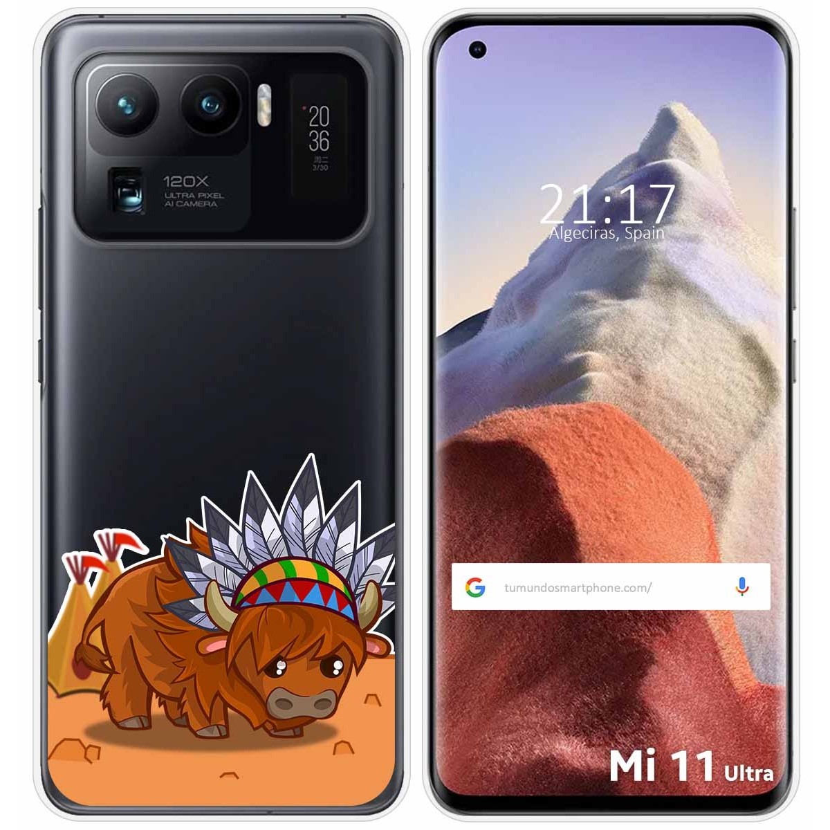 Funda Gel Transparente para Xiaomi Mi 11 Ultra 5G diseño Bufalo Dibujos