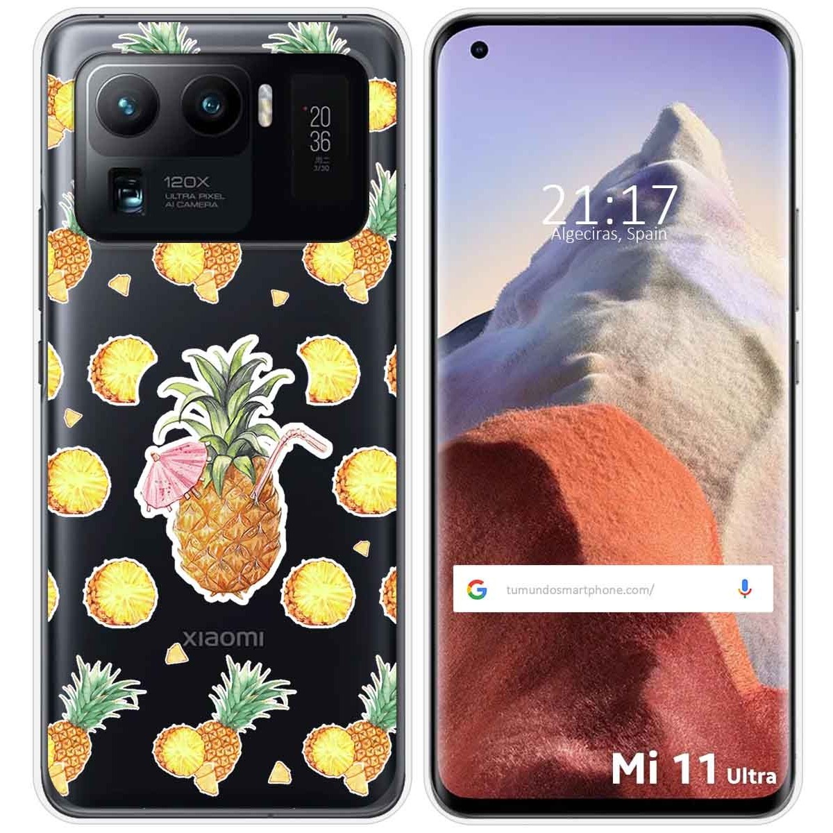 Funda Gel Transparente para Xiaomi Mi 11 Ultra 5G diseño Piña Dibujos