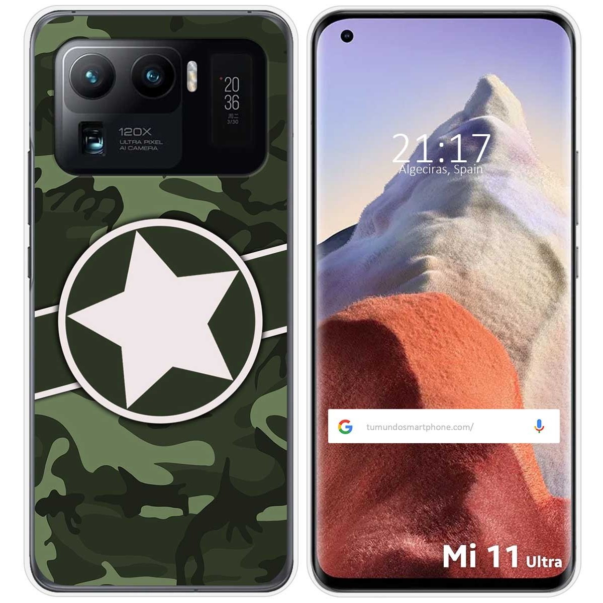 Funda Gel Tpu para Xiaomi Mi 11 Ultra 5G diseño Camuflaje 01 Dibujos