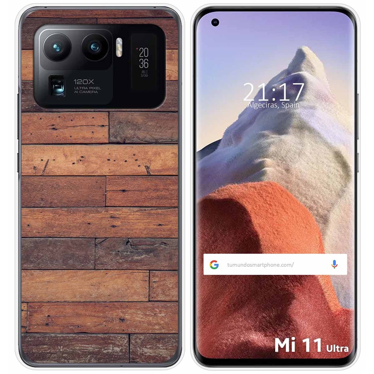Funda Gel Tpu para Xiaomi Mi 11 Ultra 5G diseño Madera 03 Dibujos