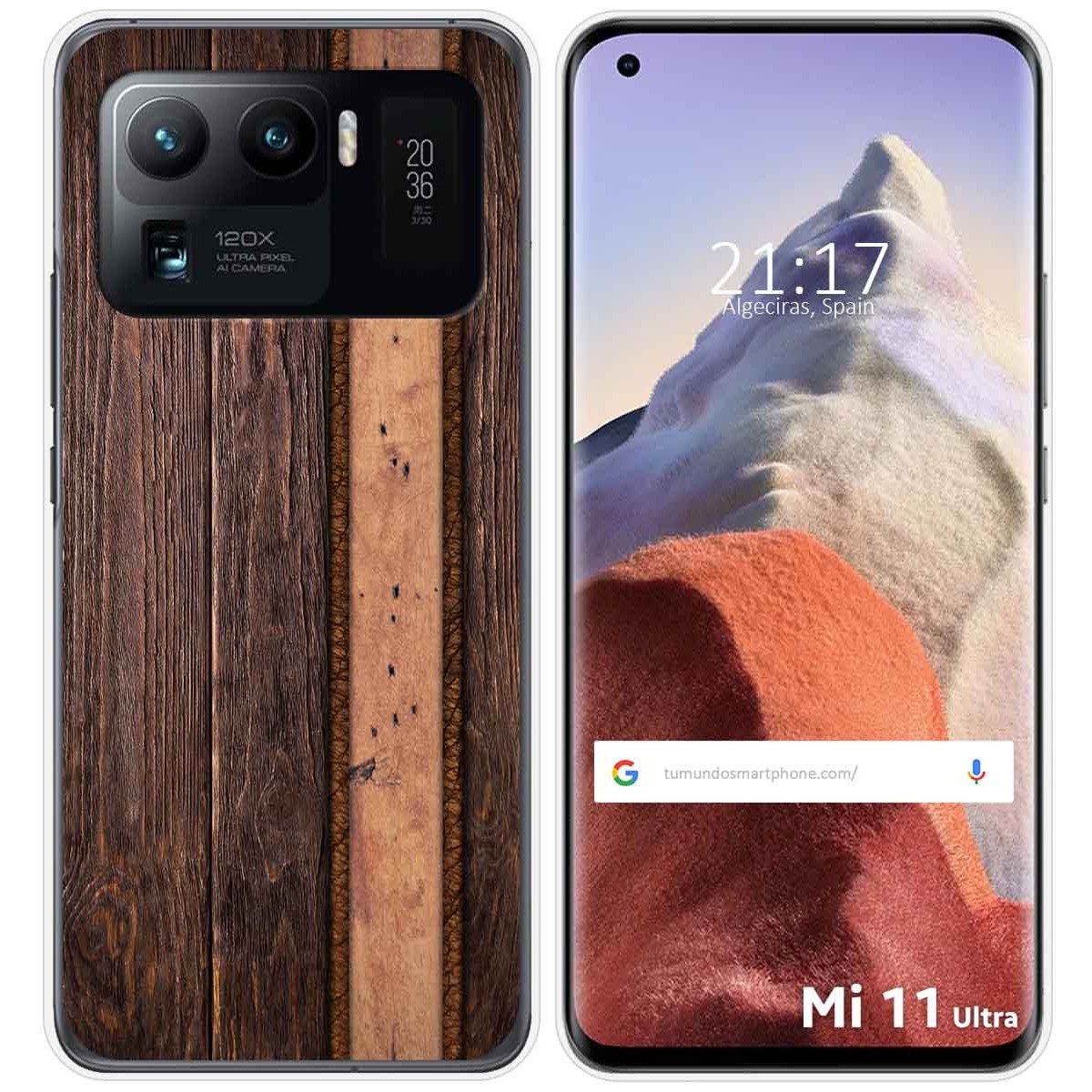 Funda Gel Tpu para Xiaomi Mi 11 Ultra 5G diseño Madera 05 Dibujos