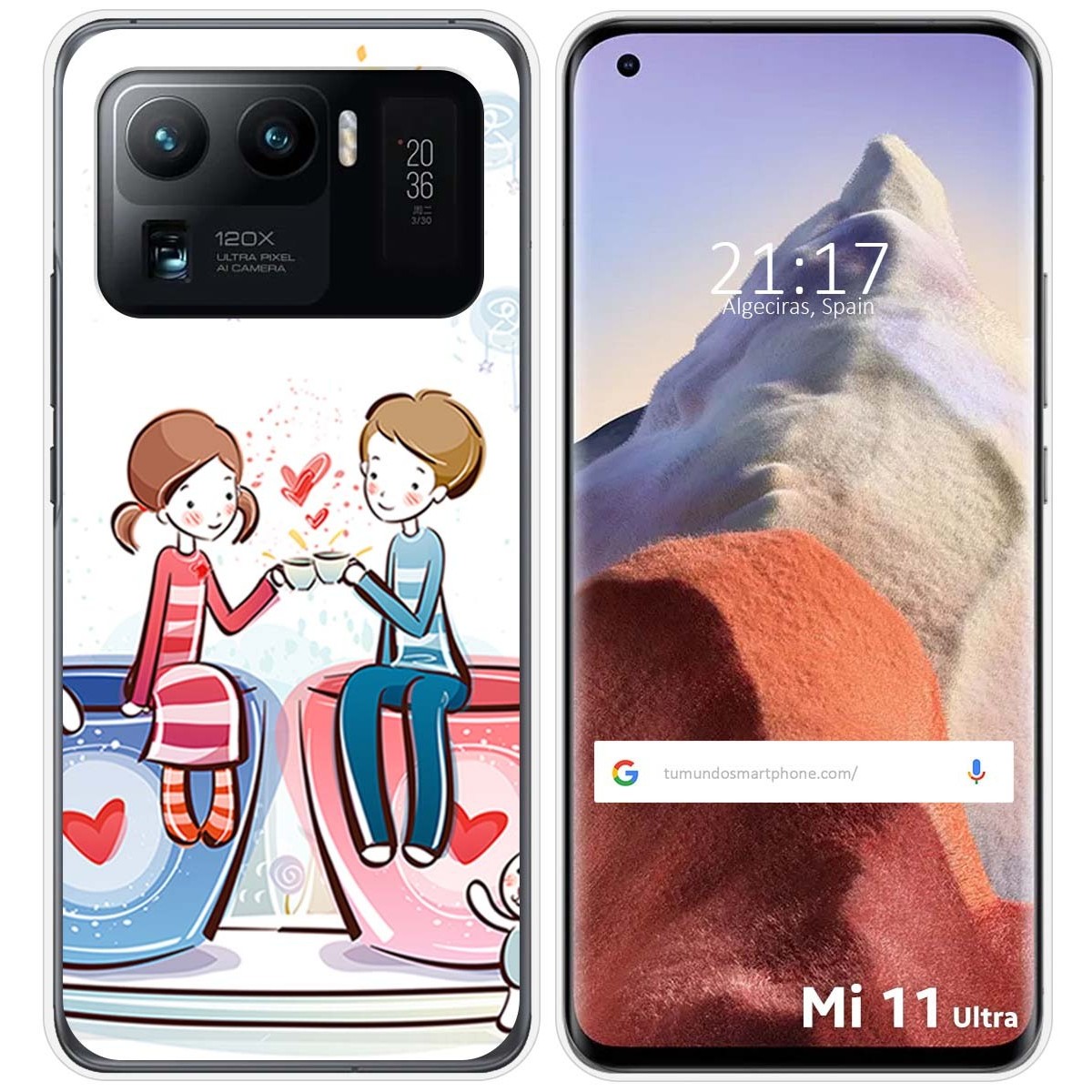 Funda Gel Tpu para Xiaomi Mi 11 Ultra 5G diseño Café Dibujos