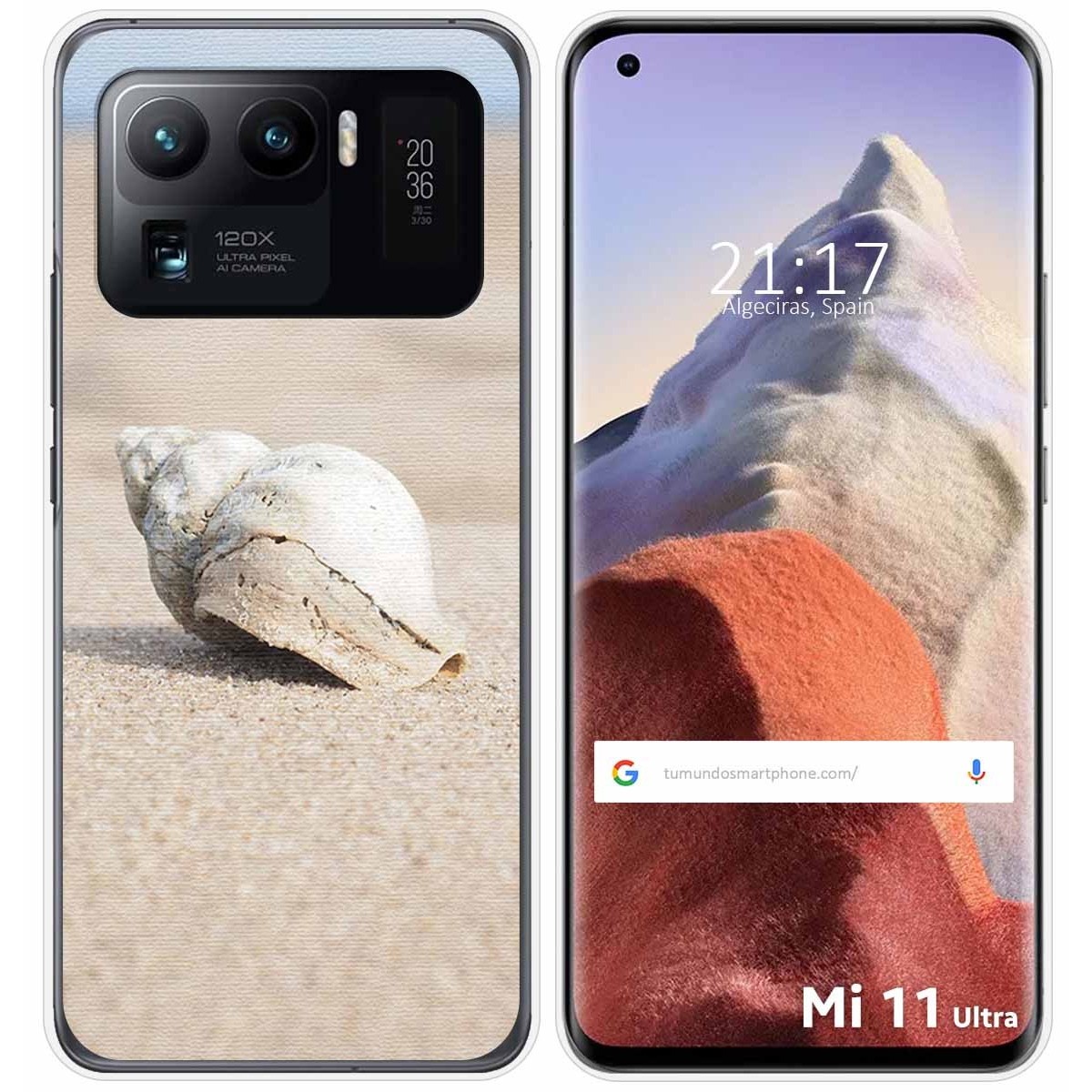 Funda Gel Tpu para Xiaomi Mi 11 Ultra 5G diseño Concha Dibujos