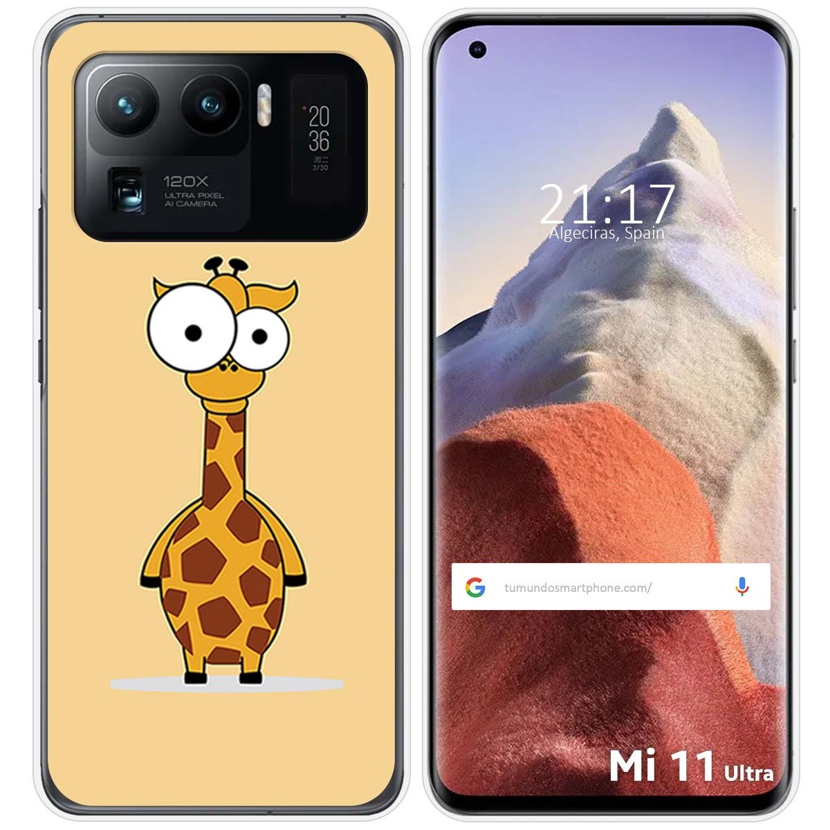 Funda Gel Tpu para Xiaomi Mi 11 Ultra 5G diseño Jirafa Dibujos