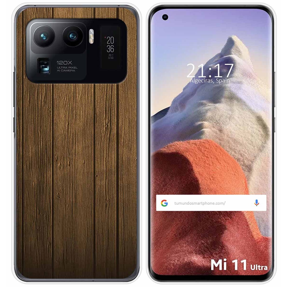 Funda Gel Tpu para Xiaomi Mi 11 Ultra 5G diseño Madera Dibujos