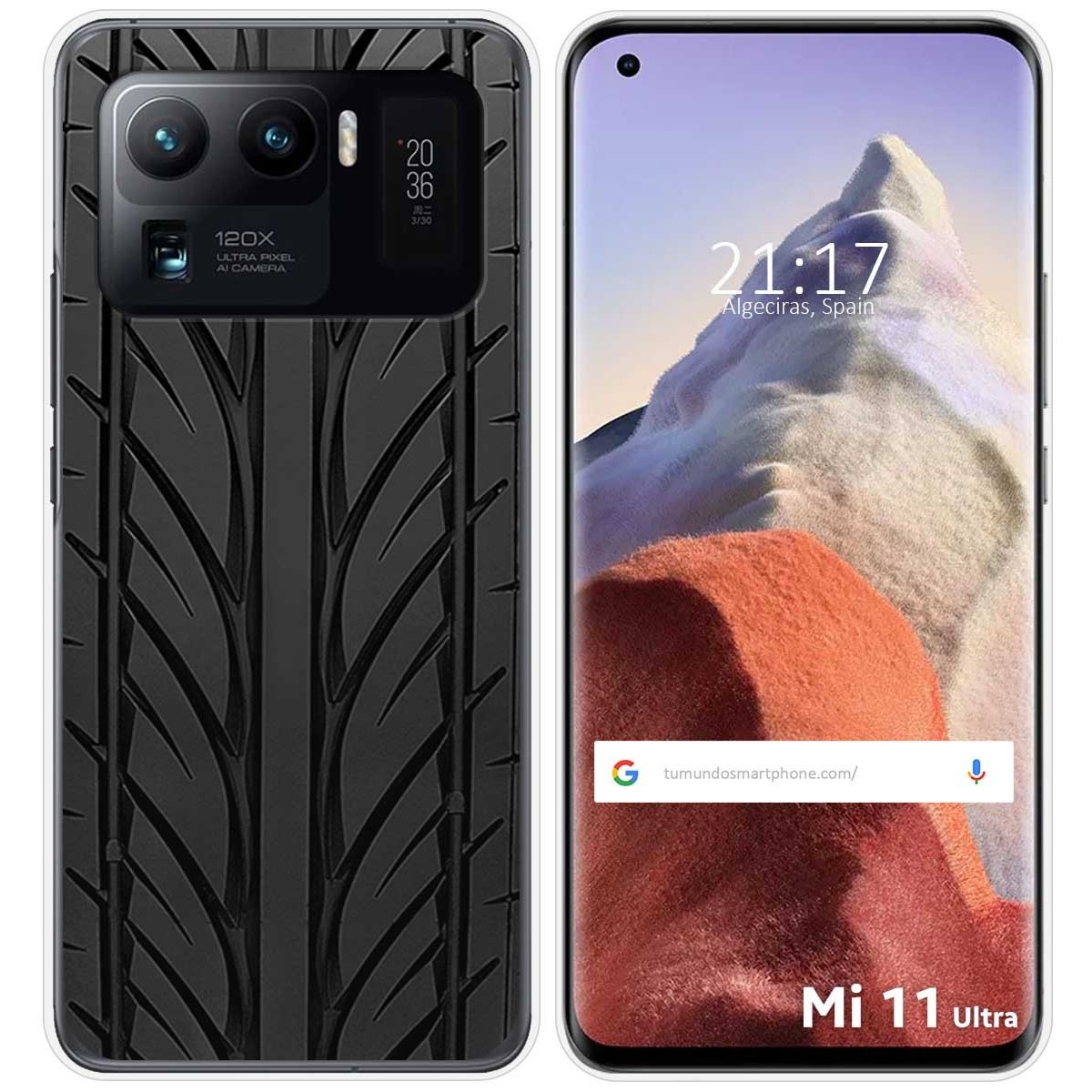 Funda Gel Tpu para Xiaomi Mi 11 Ultra 5G diseño Neumatico Dibujos