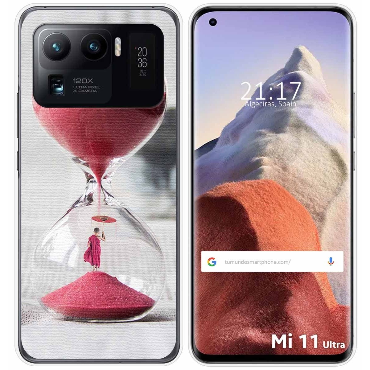 Funda Gel Tpu para Xiaomi Mi 11 Ultra 5G diseño Reloj Dibujos