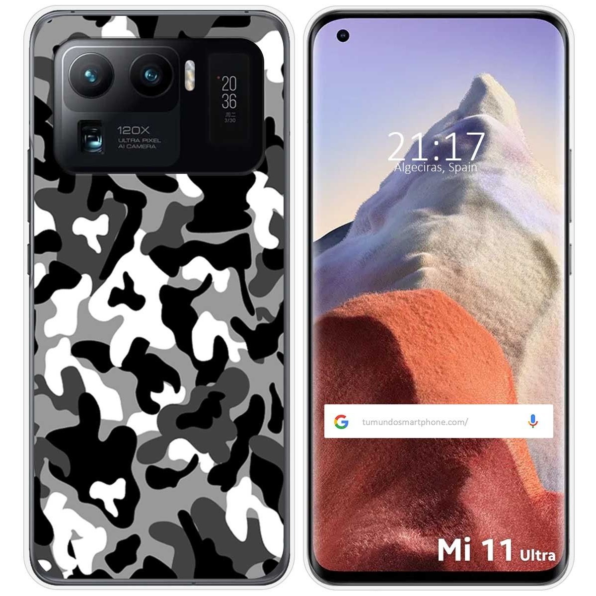 Funda Gel Tpu para Xiaomi Mi 11 Ultra 5G diseño Snow Camuflaje Dibujos
