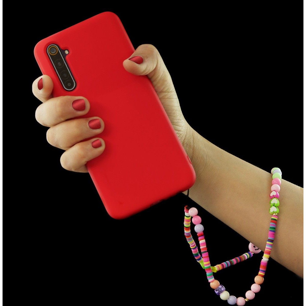 Pulsera de Cuentas Modelo 01 para Teléfono Móvil con Abalorios Multicolor