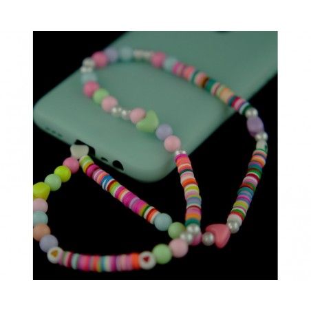 Pulsera de Cuentas Modelo 02 para Teléfono Móvil con Abalorios Multicolor
