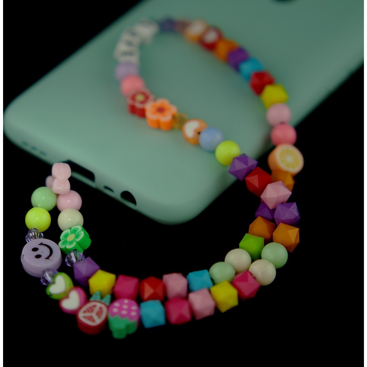 Pulsera de Cuentas Modelo 04 para Teléfono Móvil con Abalorios Multicolor