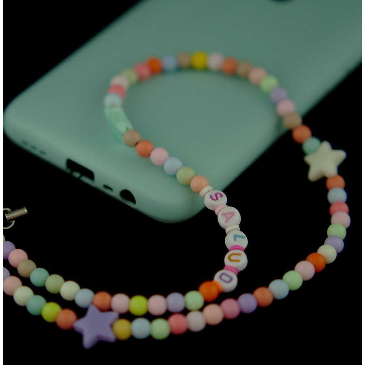 Pulsera de Cuentas Modelo 06 para Teléfono Móvil con Abalorios Multicolor