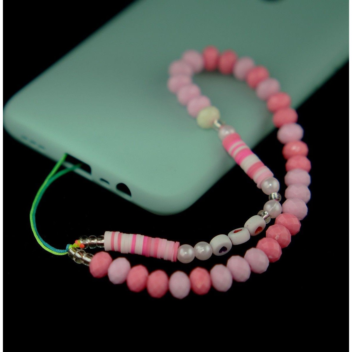 Pulsera de Cuentas Modelo 08 para Teléfono Móvil con Abalorios Multicolor