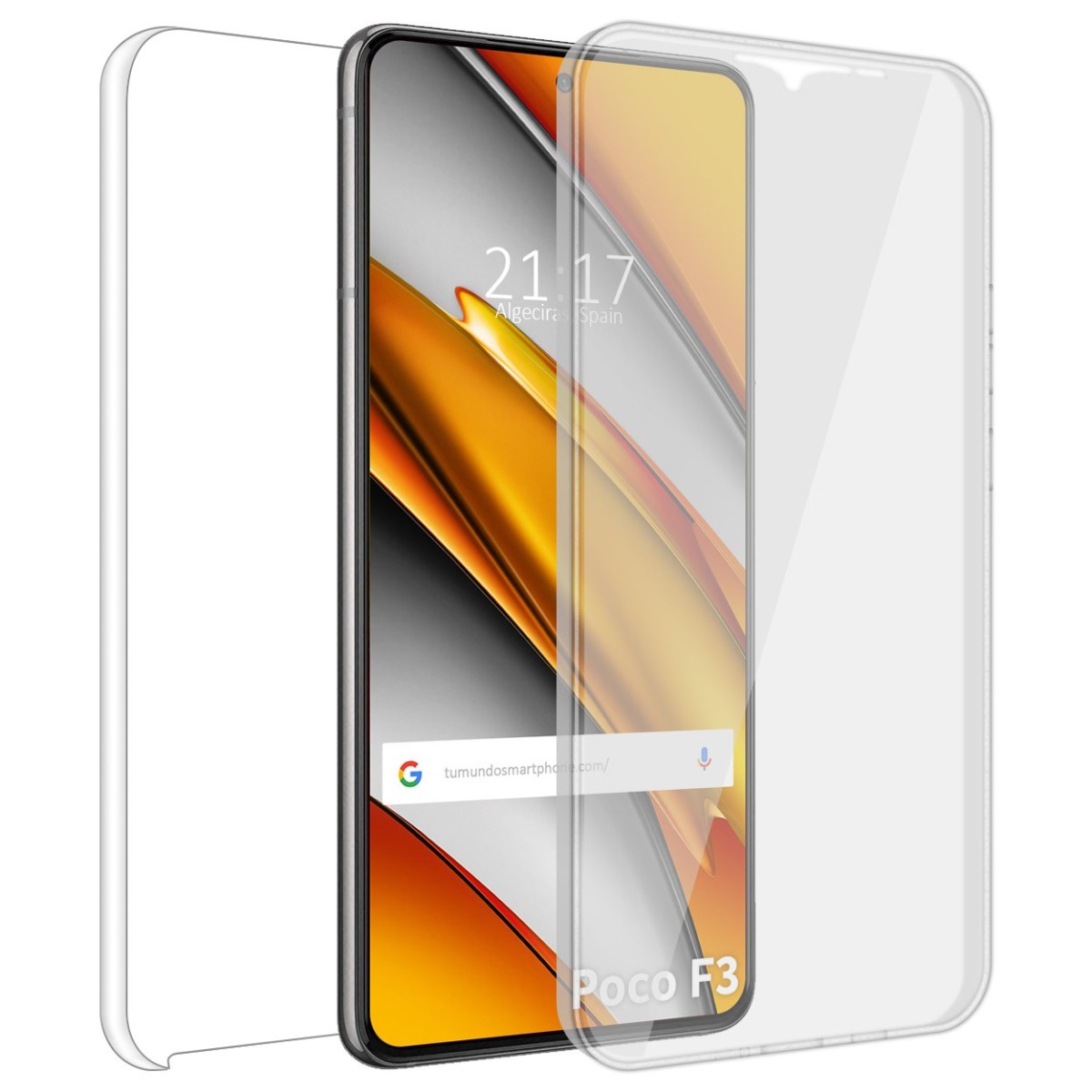 Funda Doble Transparente Pc + Tpu Full Body 360 para Xiaomi POCO F3 5G / Mi 11i 5G