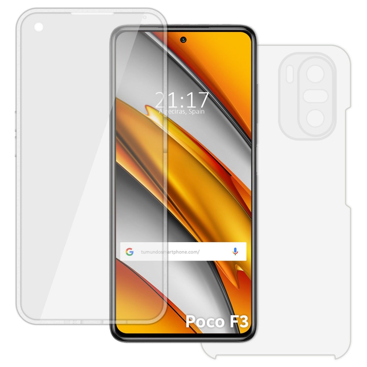 Funda Doble Transparente Pc + Tpu Full Body 360 para Xiaomi POCO F3 5G / Mi 11i 5G