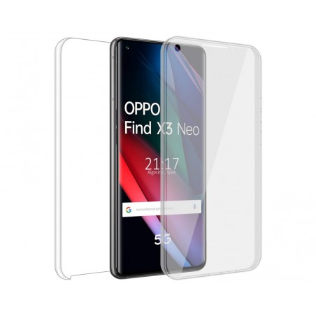 Funda Doble Transparente Pc + Tpu Full Body 360 para Oppo Find X3 Neo 5G