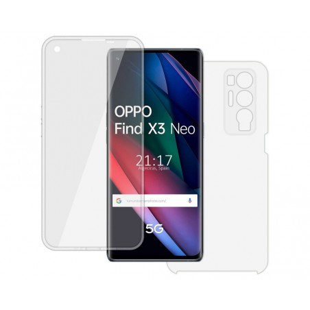 Funda Doble Transparente Pc + Tpu Full Body 360 para Oppo Find X3 Neo 5G