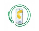 Funda Colgante Transparente para Realme C21 con Cordon Verde Agua