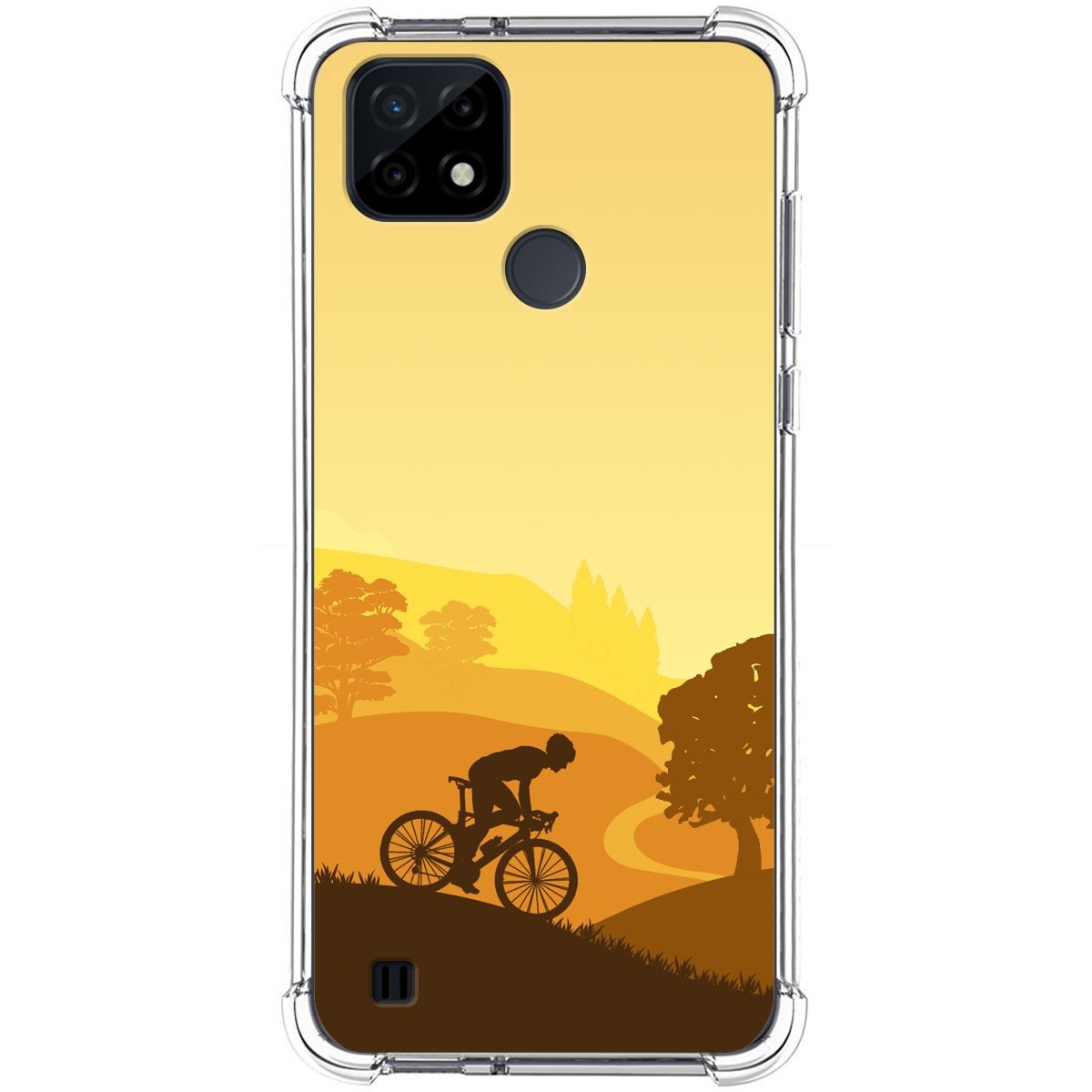 Funda Silicona Antigolpes para Realme C21 diseño Ciclista Dibujos
