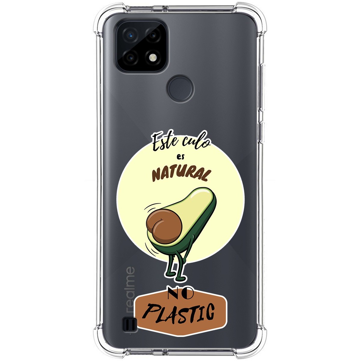 Funda Silicona Antigolpes para Realme C21 diseño Culo Natural Dibujos