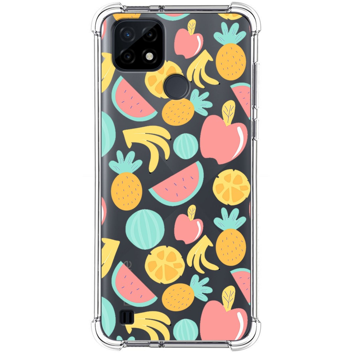 Funda Silicona Antigolpes para Realme C21 diseño Frutas 02 Dibujos