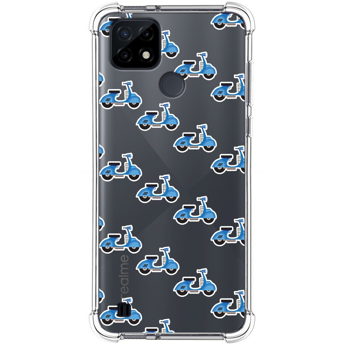 Funda Silicona Antigolpes para Realme C21 diseño Scooter Dibujos